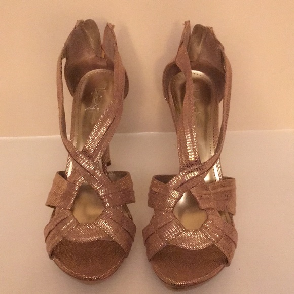 F21 Gold Python Heel - Picture 8 of 8